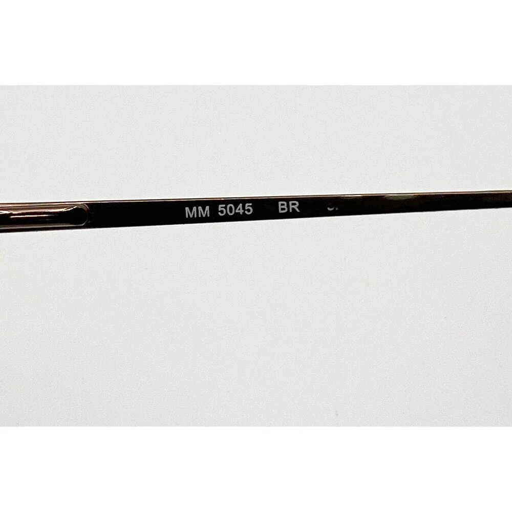 L.A. Eyeworks Eyeglasses Mens Brown Metal Rectangle Frames 48-20-140